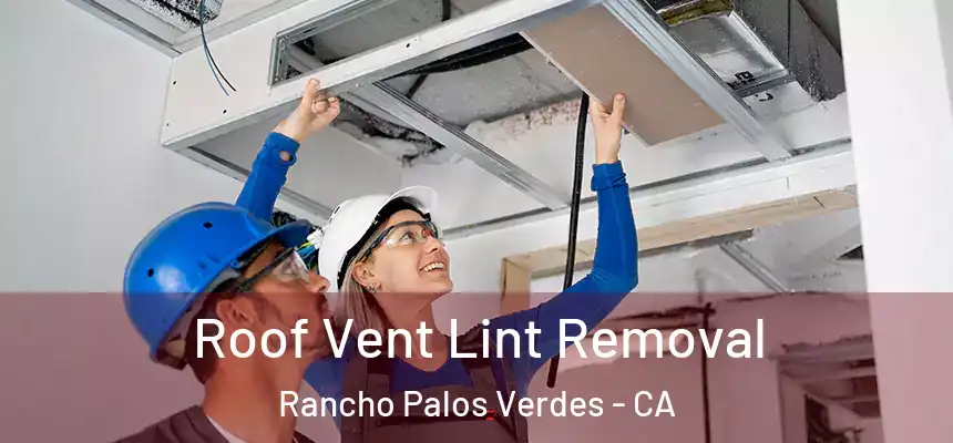 Roof Vent Lint Removal Rancho Palos Verdes - CA